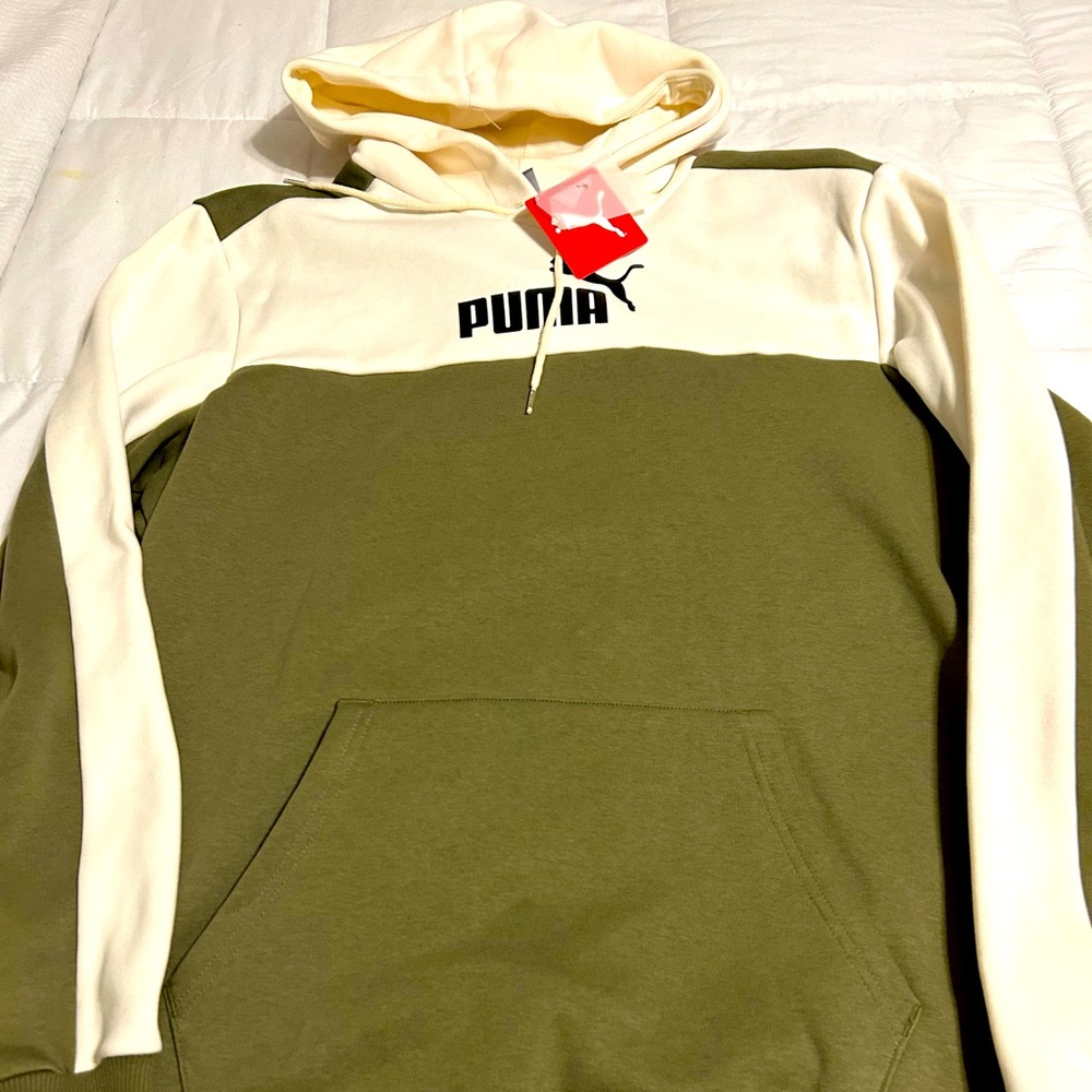 New Unisex Green Active Sweatshirt with Hoodie Size L